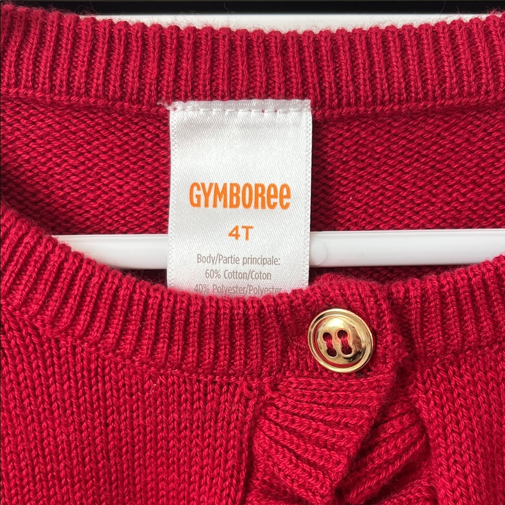 Gymboree Kids Red Ruffle Cardigan - Picture 2 of 4
